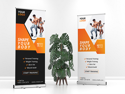 Fitness Roll Up Banner