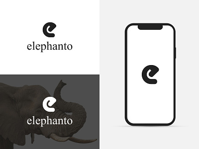 e + elephant trunk logo