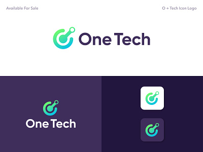 Letter O + Tech Icon Logo