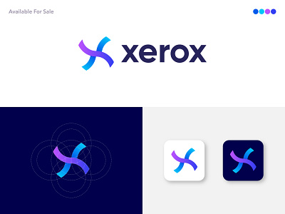 Moder X Letter Logo Design For Xerox