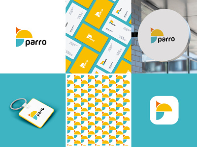 Letter P + Parrot Logo Concept