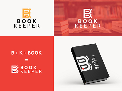 Letter B + K + BooK Logo Design book logo brand identity branding clean creative design flat logo graphics designer illustration letter k logo letterb logo library logo logo logo designer logo mark logo type logodesign minimalist logo stationery logo ui