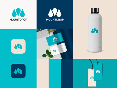 Letter M and Water Drop Logo Design