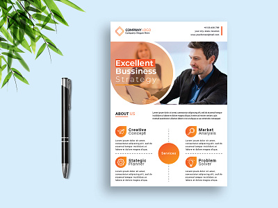 Corporate Business Flyer a4 size advertising branding business flyer corporate flyer creative design handout illustration leaflet