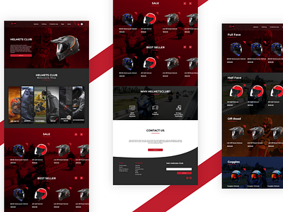 Helmets Shops Ecommerce Website Design
