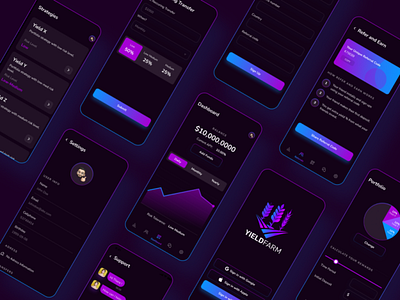 Futuristic Crypto Wallet UI Design