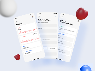 Healthcare app Clean and Modern UI/UX Design