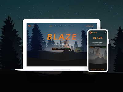Blaze Ui Web and Mobile version landing page mobile app design ui ux website design