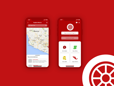 Auto Insurance App Design adobe xd android app android app design app car car app car insurance design insurance app iphone iphone app mobile app design race red ui ux