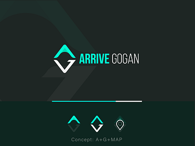 Arrive Gogan travel tour logo design for transport agency