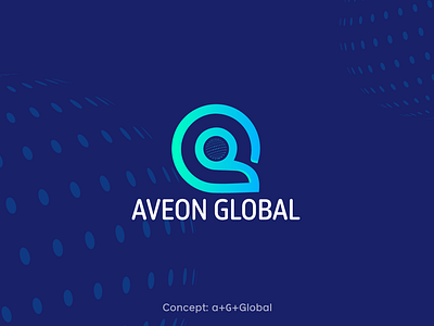 A global logo design with letter a and world map icon