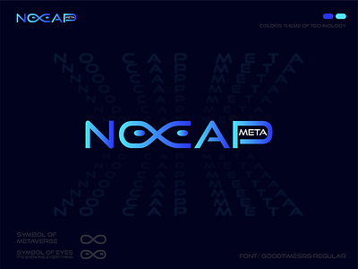 No Cap Meta minimalist logo design technology over reality