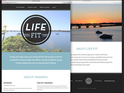 Life Fit Site branding fitness gym identity personal training web design