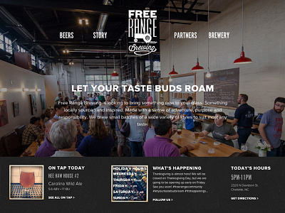 Free Range Brewing beer brewery web design website