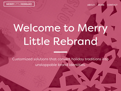 Merry Little Rebrand brand strategy branding christmas holiday web design