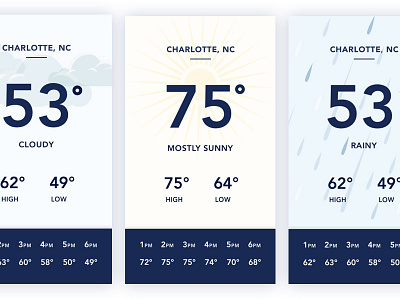 Daily UI #37 - Weather App dailyui mobile weather app