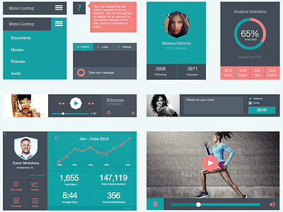 Plano UI Kit v.1 - Flat UI Kit flat icons kit simple ui user interface