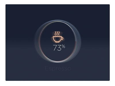 Espresso Machine UI status -#30dayUI - Day 9 brew coffee dial espresso graph iot machine simple status ui