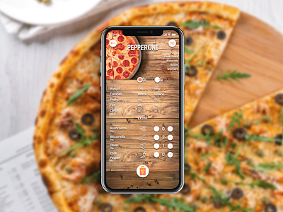 Pizza ordering application concept.