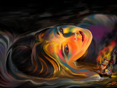 Brighten in the Dark digital painting smudge