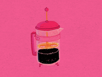 Daily Doodle #9 beverages breakfast caffeine coffee dailies daily doodle drawing french press illustration morning