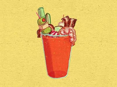 Daily Doodle #29 alcoho bloody mary daily doodle drinks hangover illustration