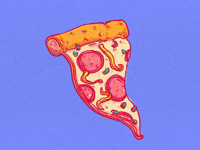 Daily Doodle #38 art cheese dailies doodle food illustration pepperoni pizza za