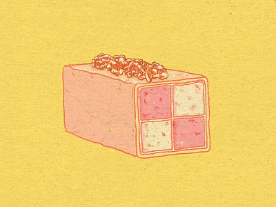 Daily Doodle #59 battenberg bbc cake dailies daily dessert doodle food great british bake off illustration pbs