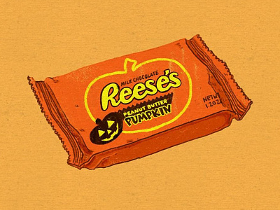 Daily Doodle #62 candy chocolate doodle halloween illustration peanut butter reeses sugar