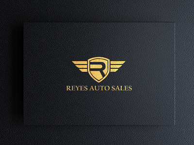 REYES AUTO SALES graphic design logo