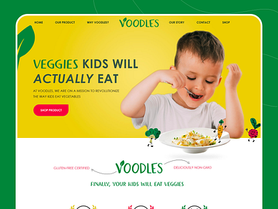 Voodles Web UI design icon illustration illustrator typography ui ux vector web website