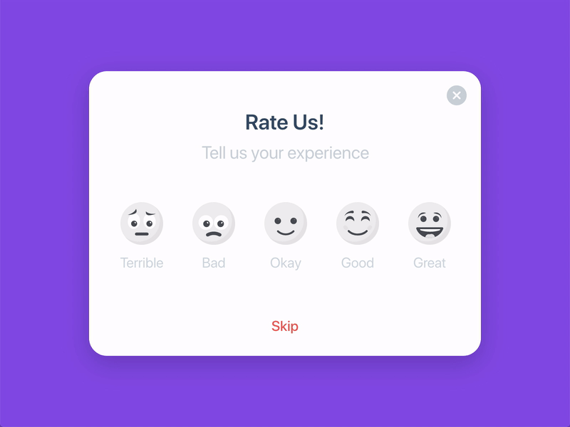 Rate Us Interaction Design design emojis illustration interaction interaction design rate expeince ui
