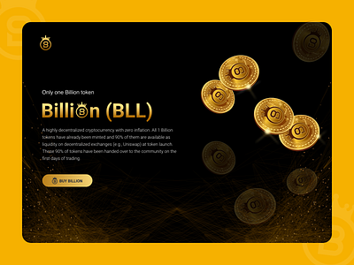 Billion Token Banner Design branding cryptocurrency design graphic design icon illustration illustrator logo typography ui ux vector