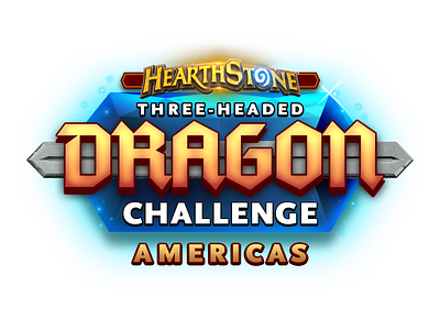 ESL Three-Headed Dragon Challenge Logo blender esports gaming gem hearthstone logo
