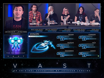 VAST - Alpha Broadcast Overlays broadcast graphics geek and sundry motion graphics overlays sci-fi twitch vast