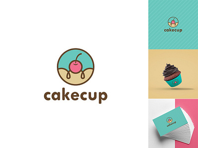 Cupcake logo branding branding design cupcake dailylogochallengeday18 day18 design flat illustration logo minimal vector