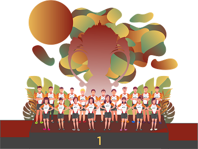 Sudirman Cup Indonesia Illustration