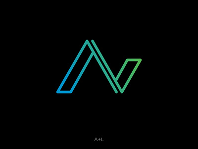 A+L MONOGRAM LOGO DESIGN branding design flat icon illustration illustrator logo logo logodesign monogram vector minimal vector