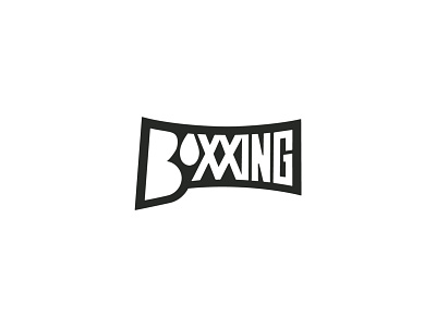 Boxxing Studio black boxe branding design glove icon logo mark minimal symbol white