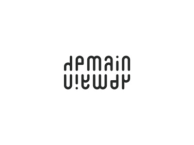 Demain Demain black branding design icon logo mark minimal reverse symbol typography white