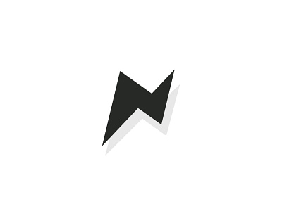 Neuron Web black branding design icon lightning logo mark minimal symbol white