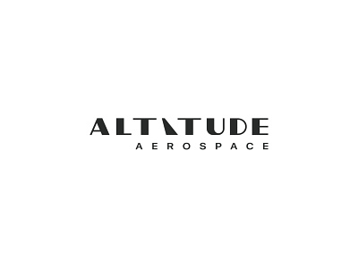 Altitude - aerospace aerospace black branding design icon logo mark minimal plane symbol typography wordmark