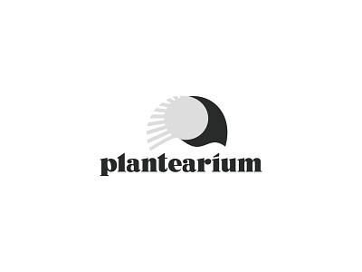 Plantearium branding design icon logo mark minimal mountain nature online shop plant sun symbol typography