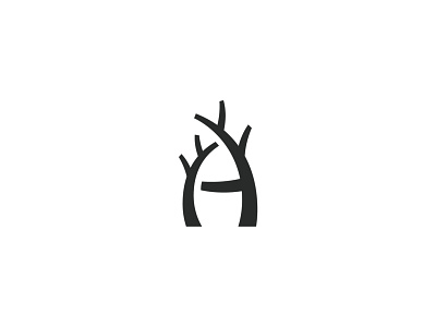 Aubut & Son black branches branding design family icon logo mark minimal symbol tree trees wood woodwork