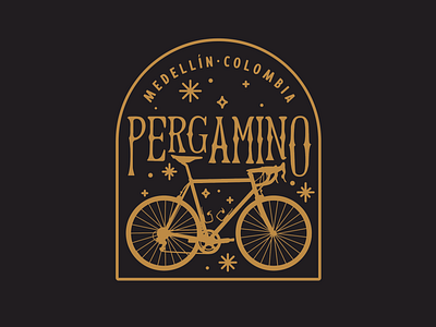 Pergamino - Bicibleta bike branding branding design coffee colombia design icon illustration logo medellin patch typography vector
