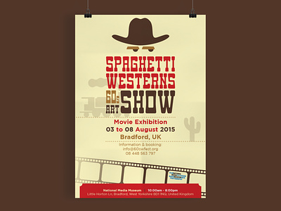 Spaghetti Westerns 60s art show cowboy cowboy hat desert exhibition movies poster poster design spaghetti western westerns