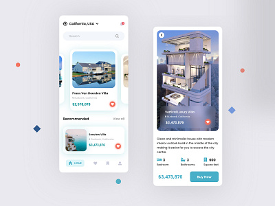 Real Estate App adobe xd apartment app blue color design detail home house ios luxury mobile ui realestate sale screen ui ux view villa