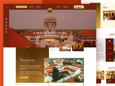 Hotel Website hotel technopark trivandrum uidesign website