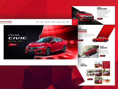 Car Showroom Landing Page design landing page technopark trivandrum ui ux webdesign