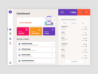 Phonepe Dashboard Concept Design